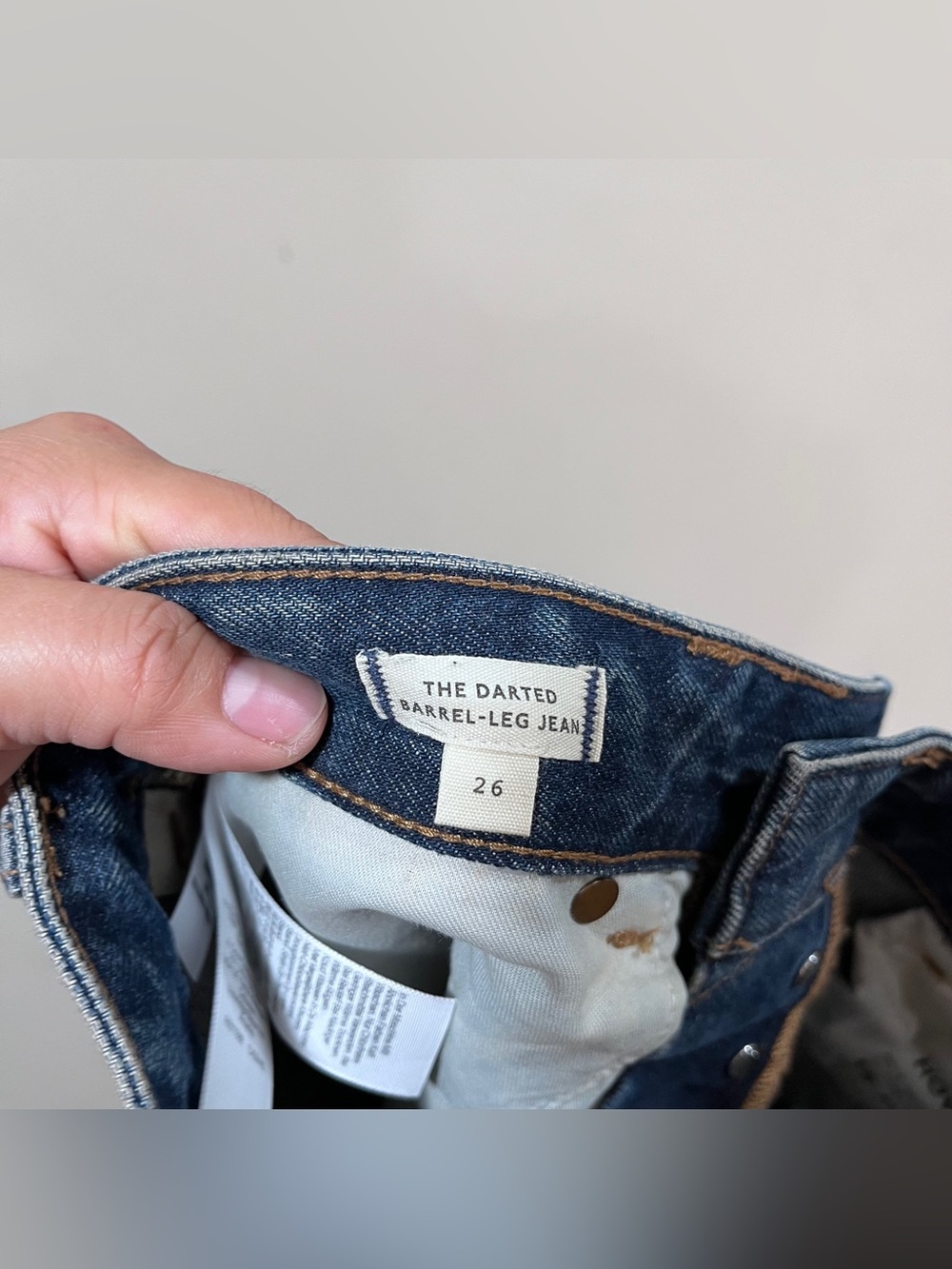 Madewell The Darted Barrel-Leg Jean Danver WashRigid size 26 - Picture 8 of 9